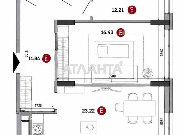 2-комнатная квартира по адресу Хмельницкого Б. Ул. (площадь 74,2 м²) - imageAlt 7 2-комнатная квартира по адресу Хмельницкого Б. Ул. (площадь 74,2 м²) - Atlanta.ua - imageAlt 7
