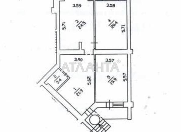 3-комнатная квартира по адресу ул. Салютная (площадь 92,2 м²) - Atlanta.ua