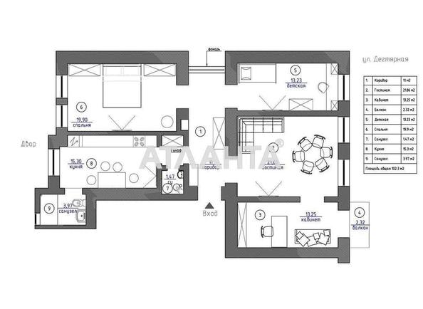 3-кімнатна квартира за адресою вул. Дігтярна (площа 102 м²) - Atlanta.ua - фото 17