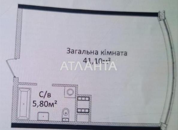 1-комнатная квартира по адресу Гагарина пр. (площадь 47 м²) - Atlanta.ua - фото 2