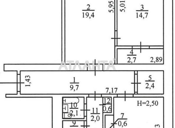 3-кімнатна квартира за адресою вул. Базарна (площа 78,3 м²) - Atlanta.ua - фото 6