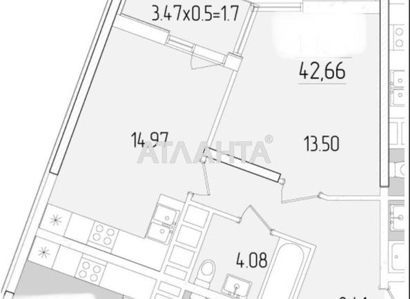 1-комнатная квартира по адресу ул. Краснова (площадь 42,5 м²) - Atlanta.ua - imageAlt 10
