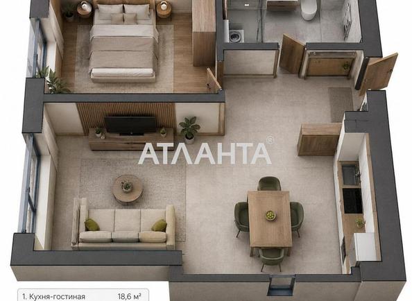 1-кімнатна квартира за адресою Куликівський 2-й пров. (площа 35,7 м²) - Atlanta.ua - фото 10