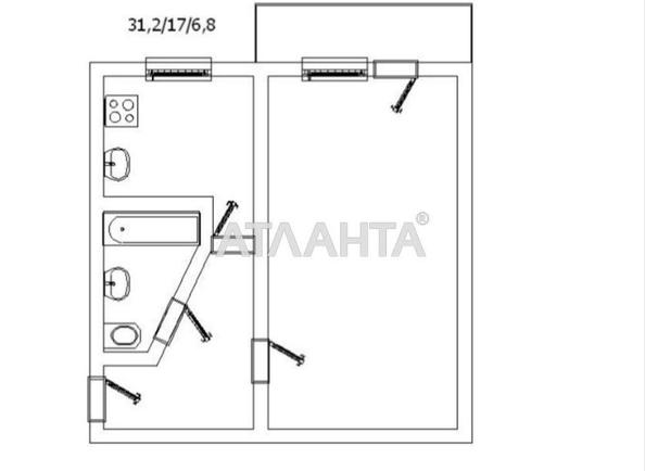 1-комнатная квартира по адресу ул. Филатова ак. (площадь 32 м²) - imageAlt 9 1-комнатная квартира по адресу ул. Филатова ак. (площадь 32 м²) - Atlanta.ua - imageAlt 9