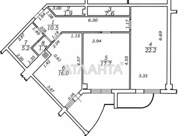 2-комнатная квартира по адресу ул. Аркадийское плато (площадь 85 м²) - imageAlt 10 2-комнатная квартира по адресу ул. Аркадийское плато (площадь 85 м²) - Atlanta.ua - imageAlt 10
