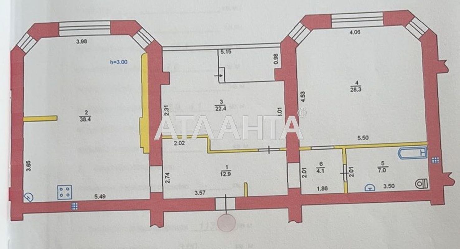 2-комнатная квартира по адресу Хантадзе пер. (площадь 113,1 м²) - Atlanta.ua - фото 2