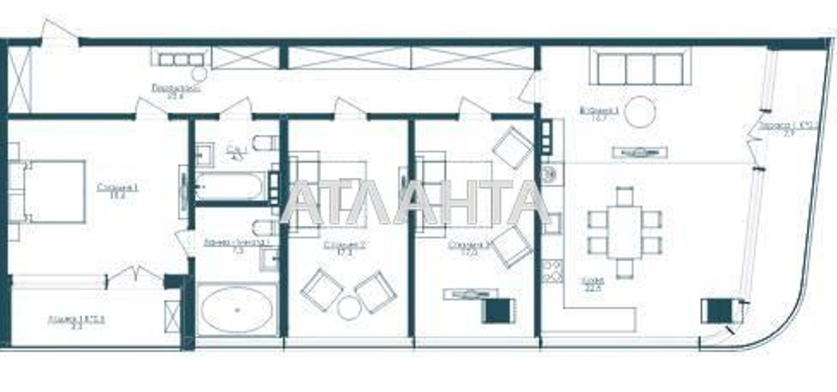 4+-rooms apartment apartment by the address st. Frantsuzskiy bul Proletarskiy bul (area 130 m²) - Atlanta.ua - photo 5