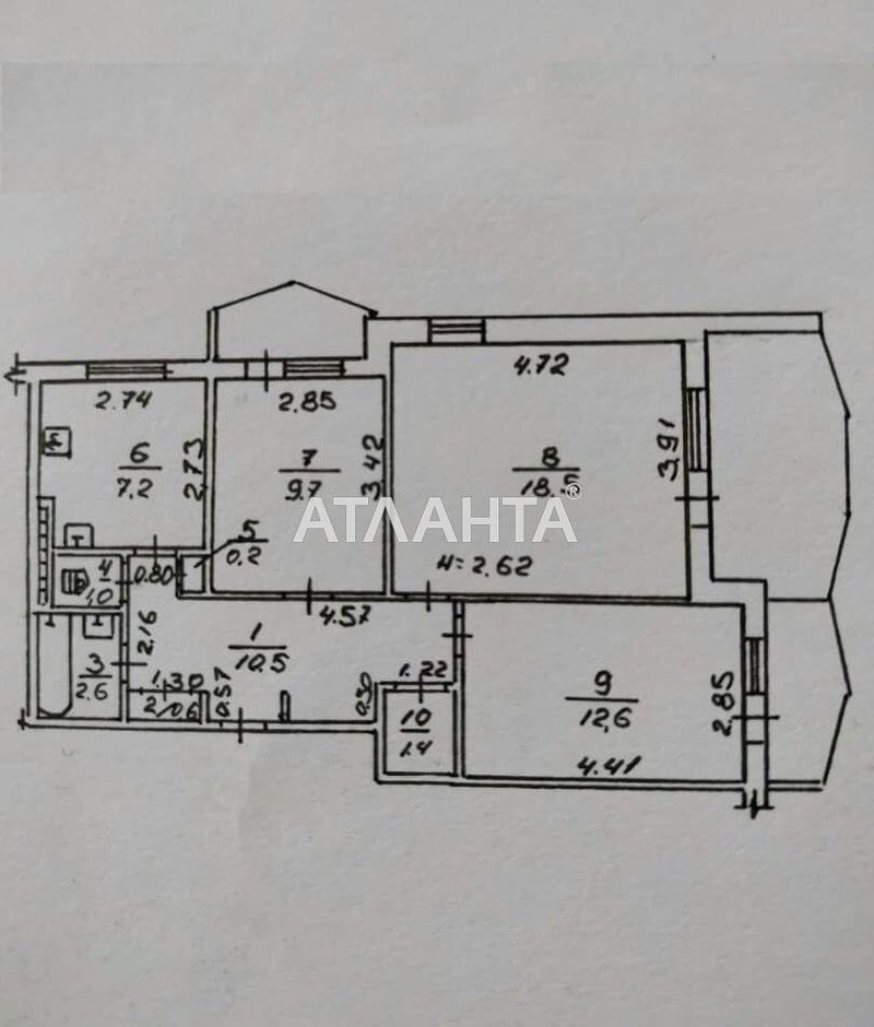 3-rooms apartment apartment by the address st. Vilyamsa ak (area 72 m²) - Atlanta.ua - photo 4