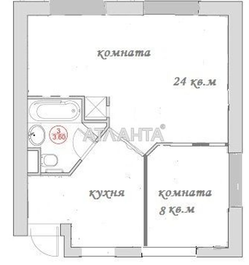 2-rooms apartment apartment by the address st. Gabsburga Vilgelma per Bogdanova per (area 40 m²) - Atlanta.ua - photo 9