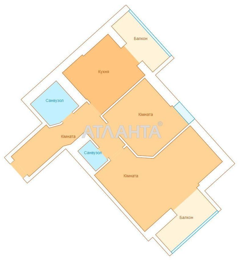 2-rooms apartment apartment by the address st. Bugaevskaya Instrumentalnaya (area 58,4 m²) - Atlanta.ua - photo 5