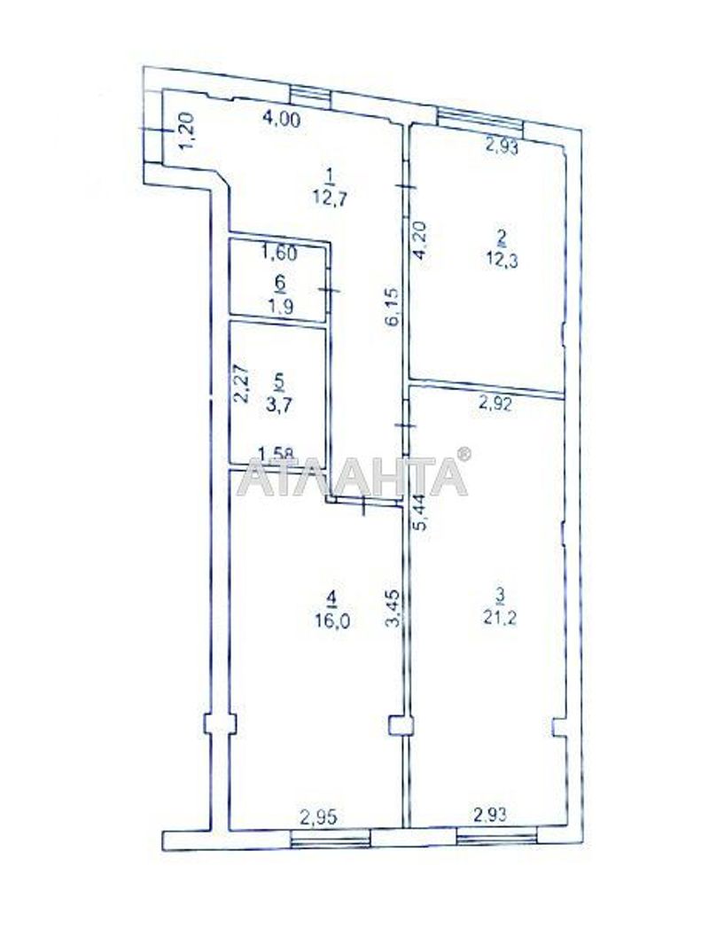 2-комнатная квартира по адресу ул. Цветочная (площадь 67,8 м²) - Atlanta.ua - фото 5