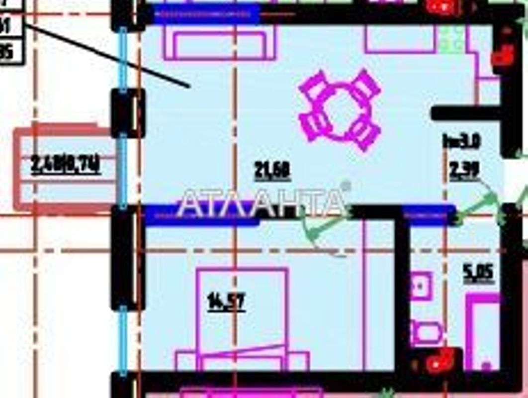 1-кімнатна квартира за адресою Фонтанська дор. (площа 44,4 м²) - Atlanta.ua - фото 4