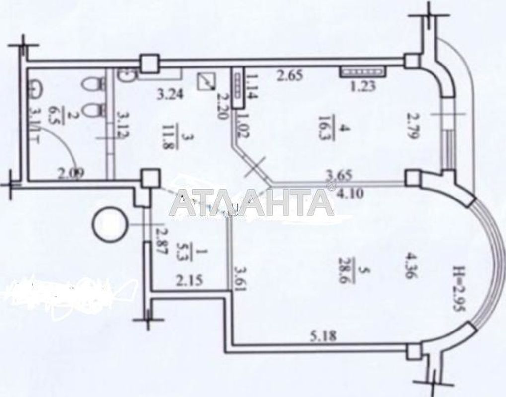 2-rooms apartment apartment by the address st. Panteleymonovskaya Chizhikova (area 69 m²) - Atlanta.ua - photo 8