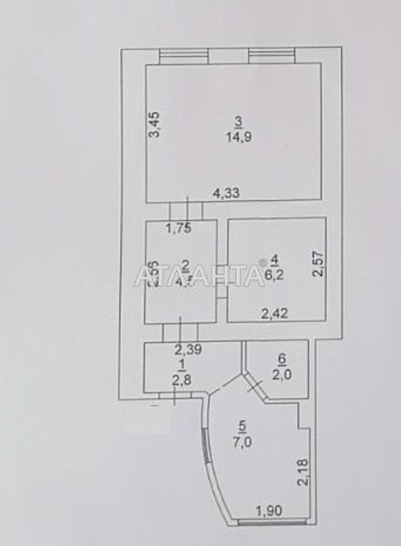 2-кімнатна квартира за адресою вул. Чорноморського Козацтва (площа 38 м²) - Atlanta.ua - фото 15