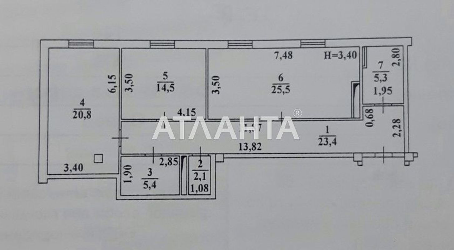 2-rooms apartment apartment by the address st. Fontanskaya dor Perekopskoy Divizii (area 97 m²) - Atlanta.ua - photo 6