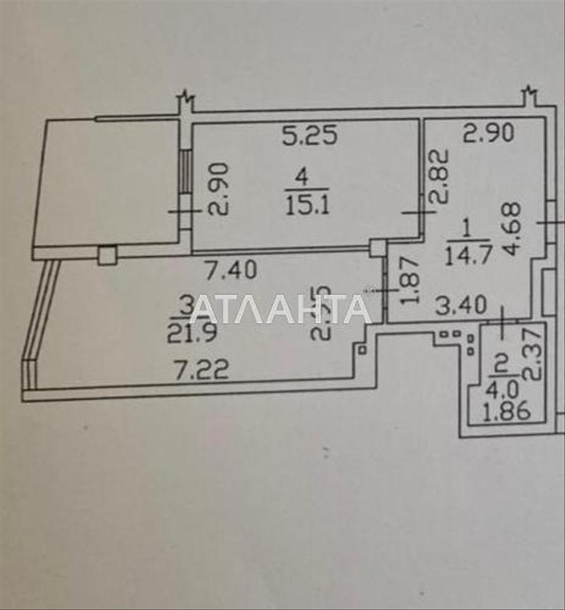 1-комнатная квартира по адресу Фонтанская дор. (площадь 55 м²) - Atlanta.ua - фото 3