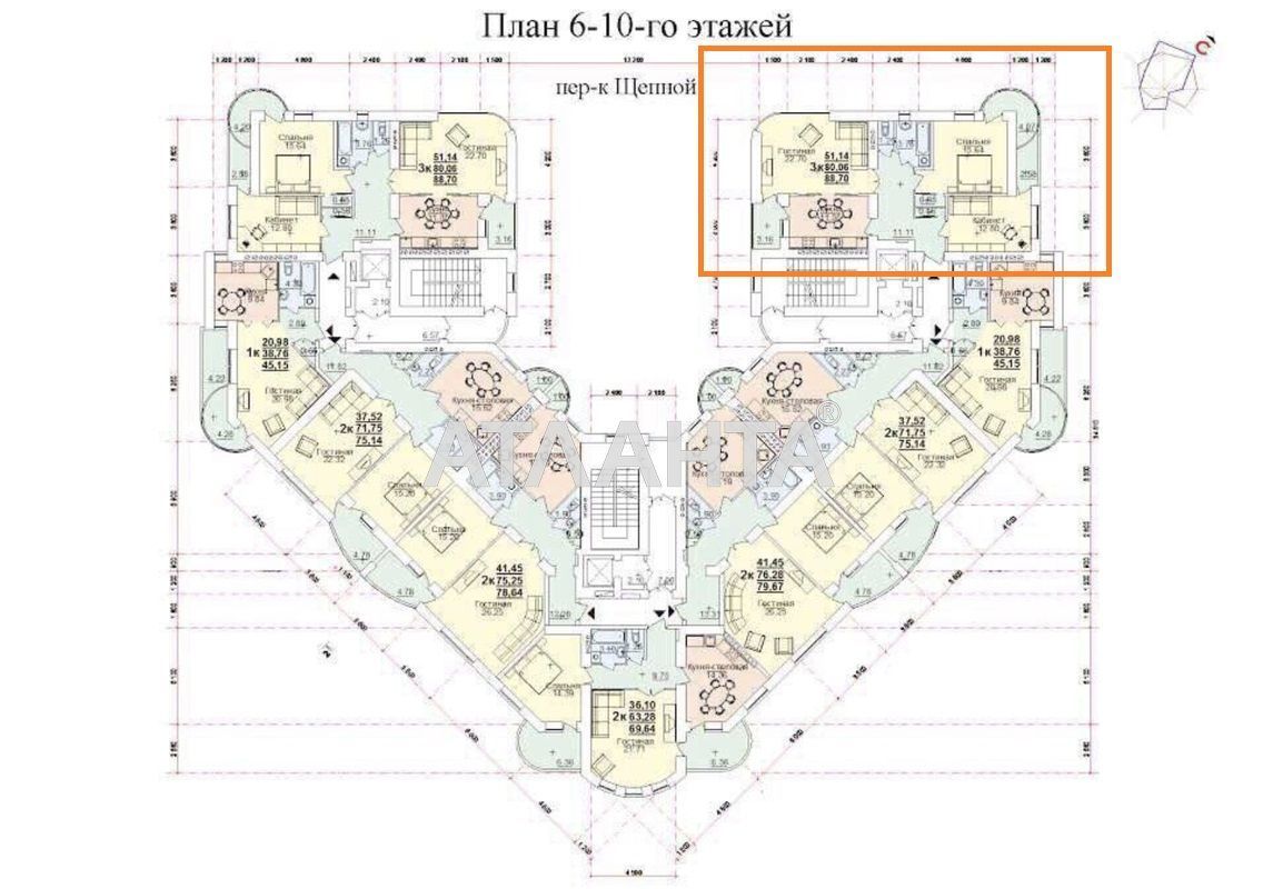 3-кімнатна квартира за адресою Щепний пров. (площа 92 м²) - Atlanta.ua - фото 16