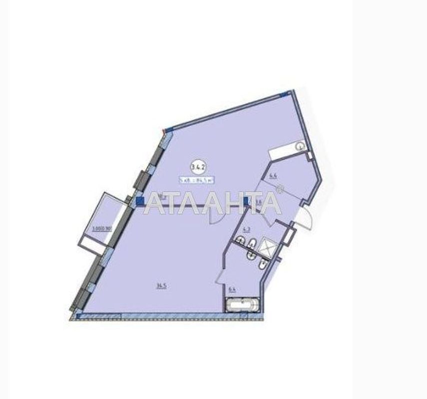 2-комнатная квартира по адресу ул. Приморская (площадь 84,5 м²) - Atlanta.ua - фото 6