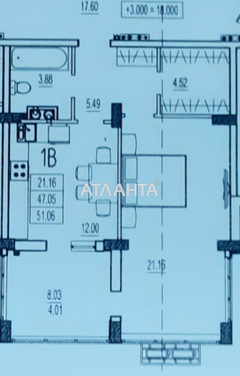 1-room apartment apartment by the address st. Stroitelnaya (area 52 m²) - Atlanta.ua - photo 2