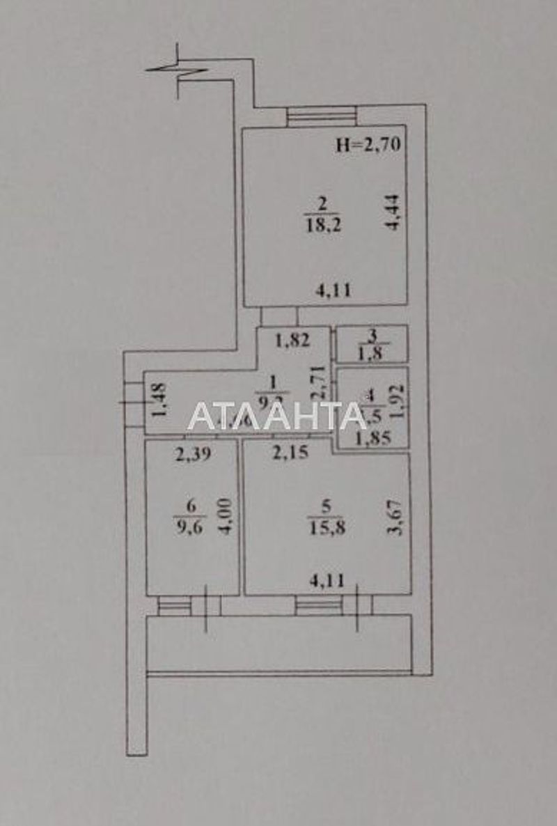 2-кімнатна квартира за адресою вул. Сахарова (площа 67,1 м²) - Atlanta.ua - фото 10
