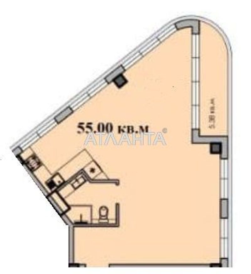 2-rooms apartment apartment by the address st. Zabolotnogo ak (area 60,4 m²) - Atlanta.ua - photo 3