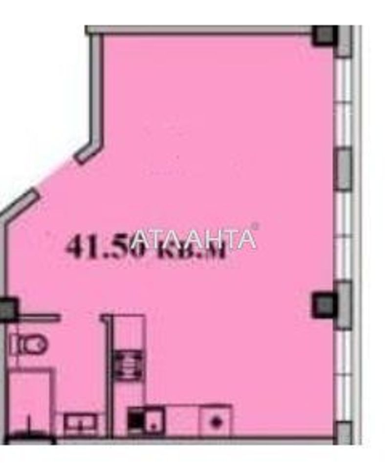 1-room apartment apartment by the address st. Zabolotnogo ak (area 41,5 m²) - Atlanta.ua - photo 3