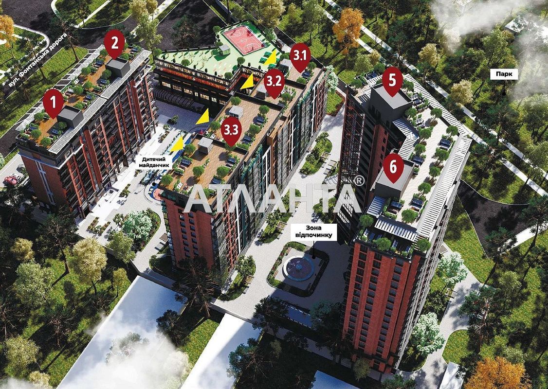 2-кімнатна квартира за адресою Фонтанська дор. (площа 76,9 м²) - Atlanta.ua - фото 12