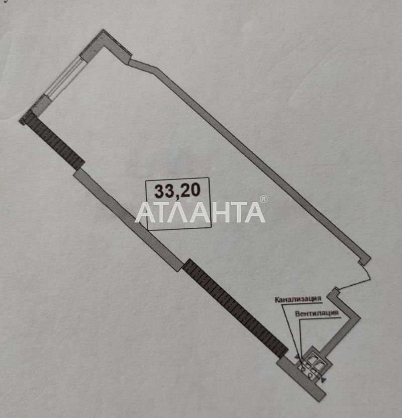 1-комнатная квартира по адресу Клубничный пер. (площадь 33,2 м²) - Atlanta.ua - фото 14