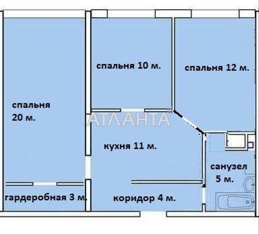 3-кімнатна квартира за адресою вул. Перлинна (площа 65 м²) - Atlanta.ua - фото 3