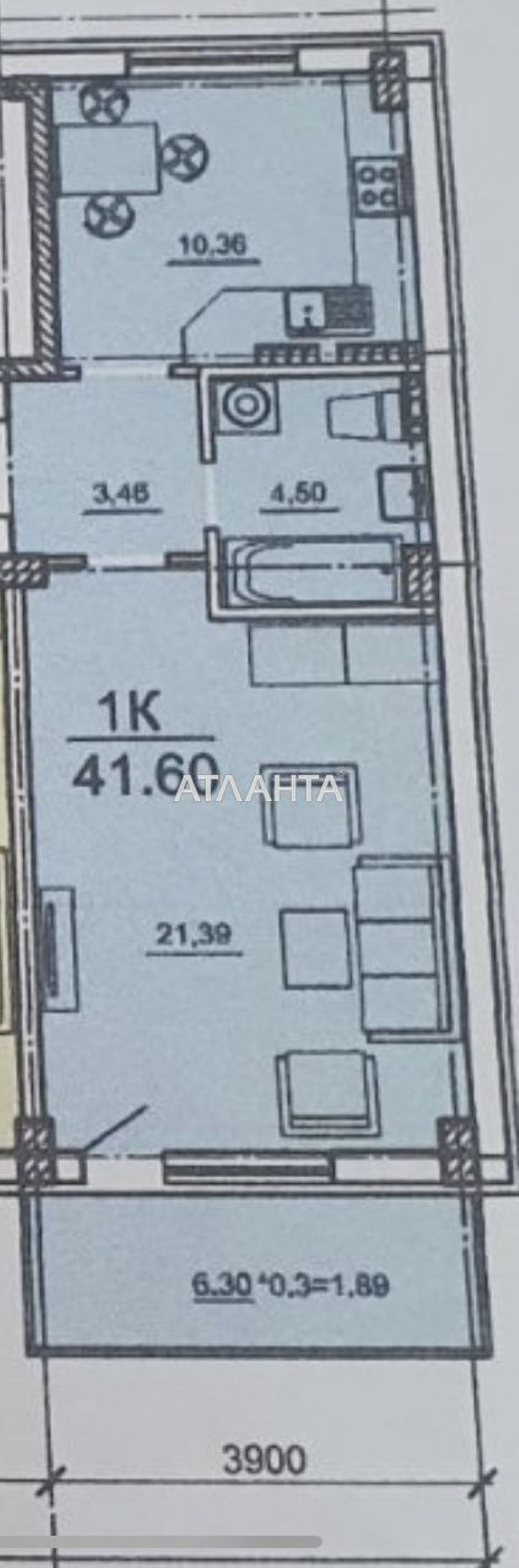 1-кімнатна квартира за адресою Вокзальний пров. (площа 47,5 м²) - Atlanta.ua - фото 9