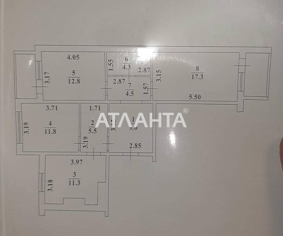 3-кімнатна квартира за адресою вул. Чорноморська (площа 80,3 м²) - Atlanta.ua - фото 17