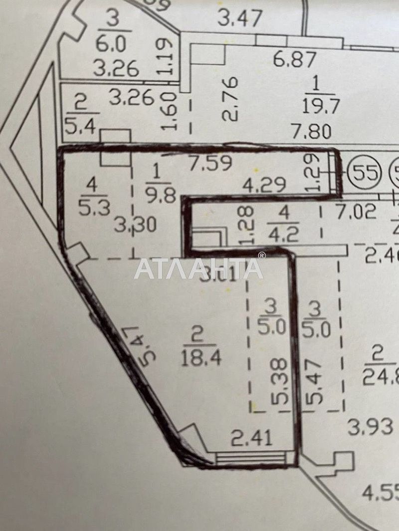 1-комнатная квартира по адресу Фонтанская дор. (площадь 38 м²) - Atlanta.ua - фото 3