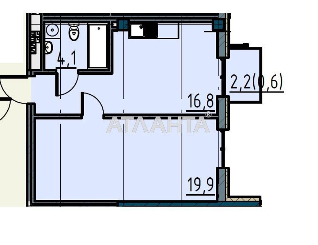 1-комнатная квартира по адресу ул. Ришельевская (площадь 44,6 м²) - Atlanta.ua - фото 8