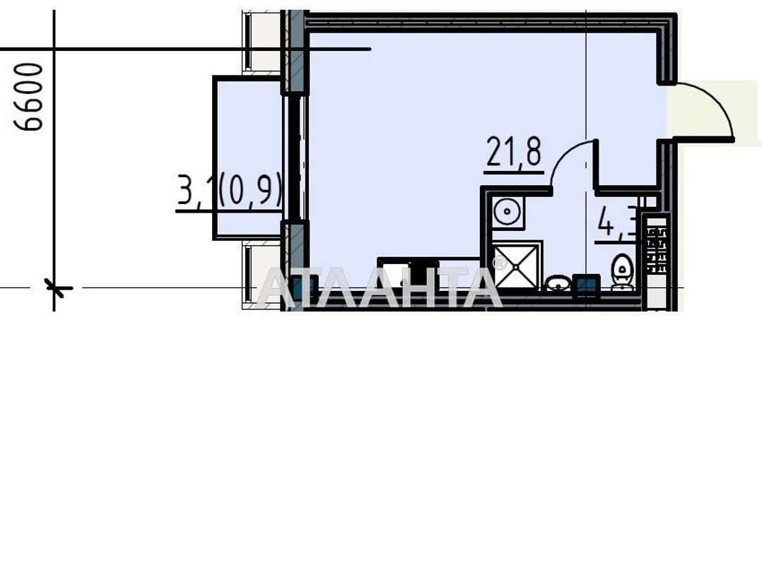 1-room apartment apartment by the address st. Rishelevskaya Lenina (area 26,7 m²) - Atlanta.ua - photo 8
