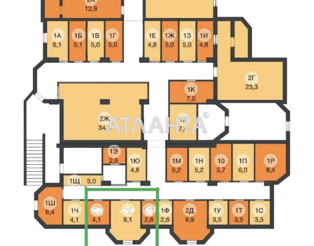 Коммерческая недвижимость по адресу ул. Паустовского (площадь 2,6 м²) - Atlanta.ua - фото 2