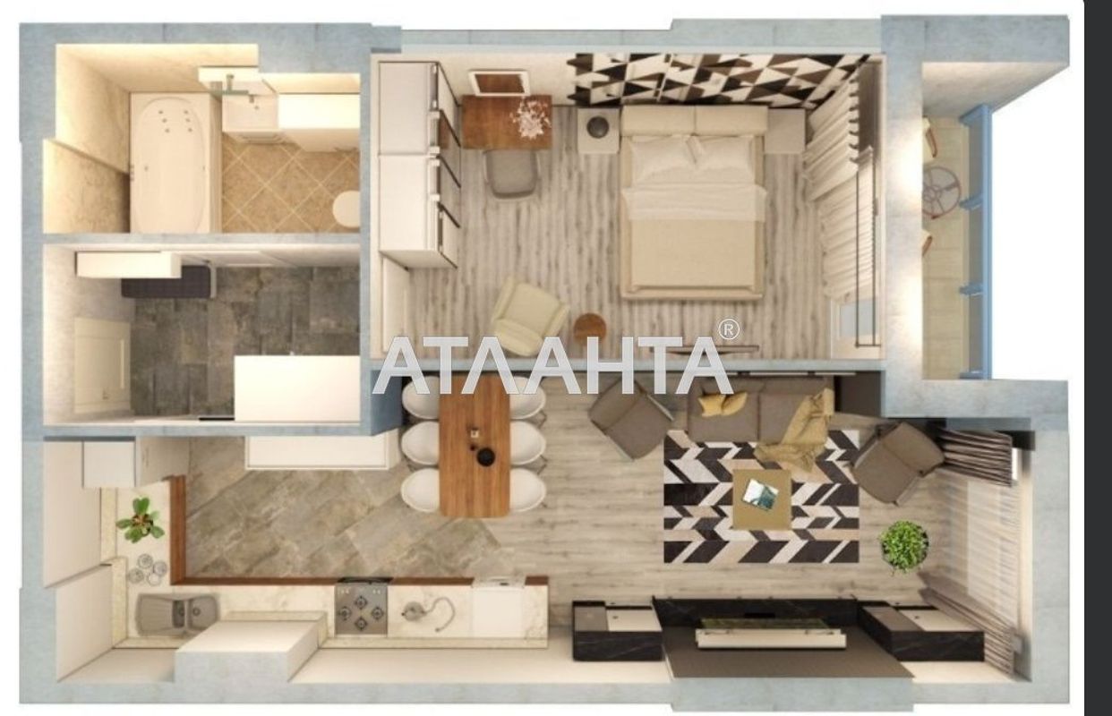 1-кімнатна квартира за адресою вул. Генуезька (площа 54,3 м²) - Atlanta.ua - фото 9