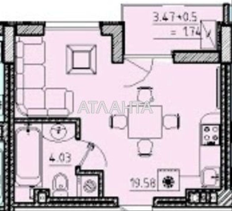 1-кімнатна квартира за адресою вул. Неделіна (площа 27 м²) - Atlanta.ua - фото 5
