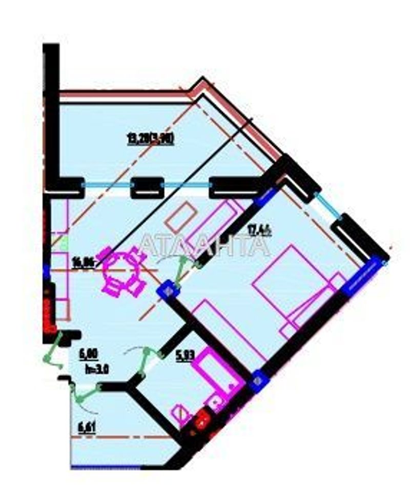 1-кімнатна квартира за адресою Фонтанська дор. (площа 61,5 м²) - Atlanta.ua - фото 7