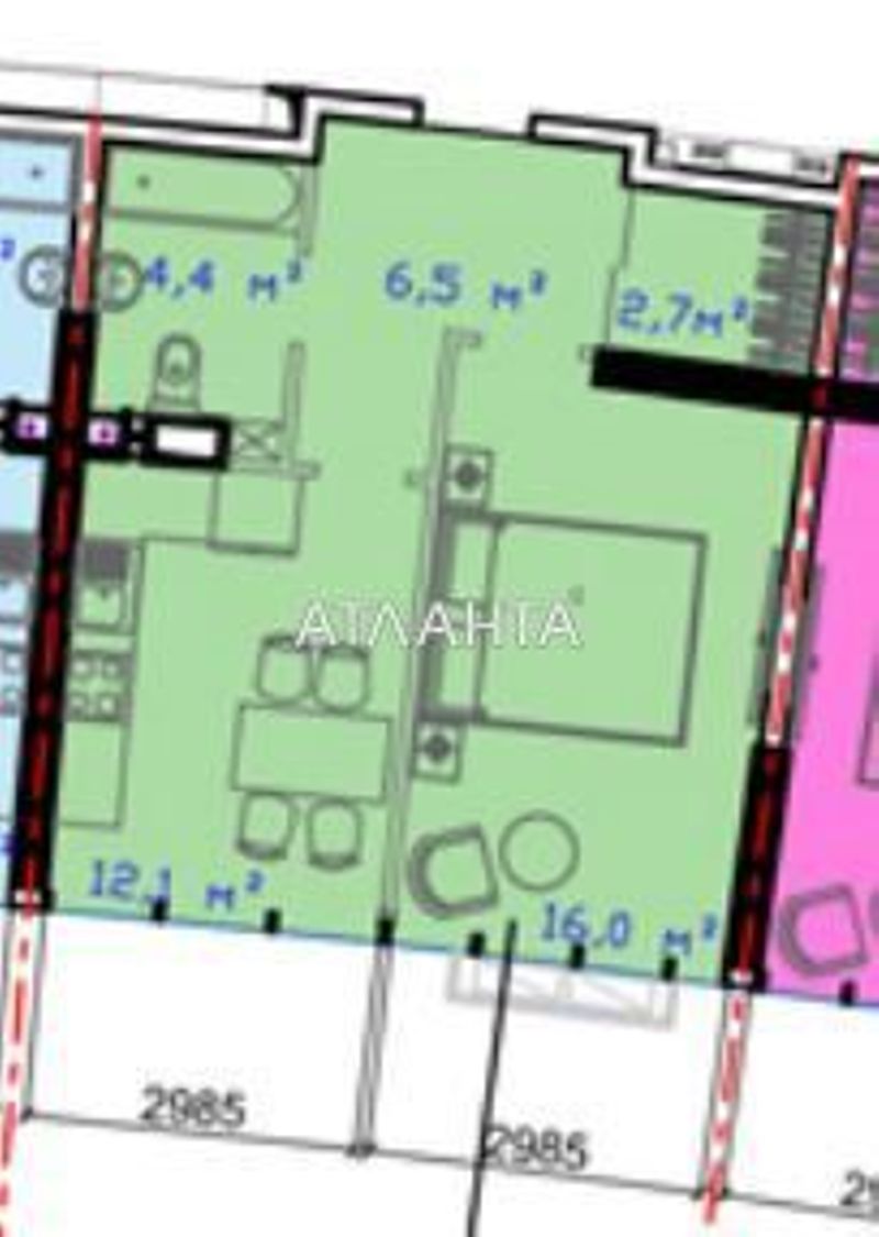 1-room apartment apartment by the address st. Gogolya (area 43,0 m²) - Atlanta.ua - photo 7