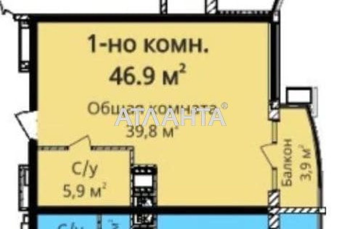 1-room apartment apartment by the address st. Gagarina pr (area 46,5 m²) - Atlanta.ua - photo 20