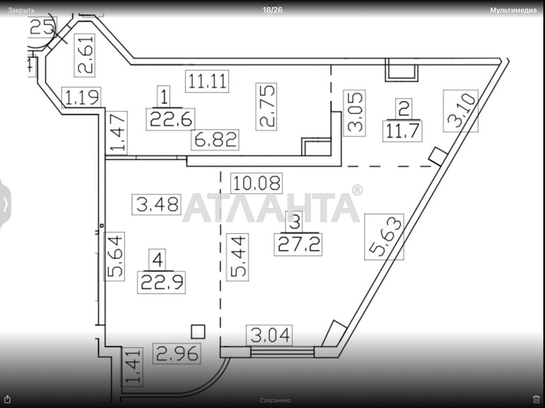 1-room apartment apartment by the address st. Fontanskaya dor Perekopskoy Divizii (area 84,4 m²) - Atlanta.ua - photo 2