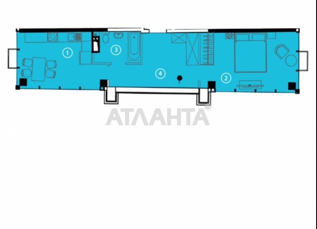 1-room apartment apartment by the address st. Druzhby narodov (area 52,8 m²) - Atlanta.ua - photo 7