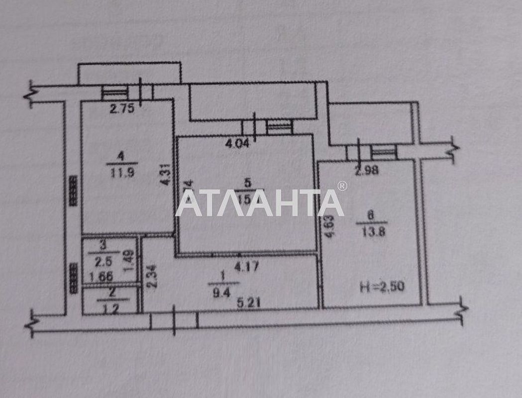2-комнатная квартира по адресу ул. Бочарова ген. (площадь 57,9 м²) - Atlanta.ua - фото 4