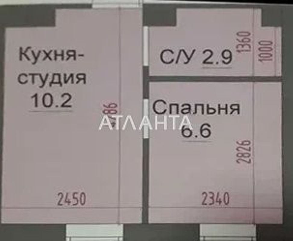 1-room apartment apartment by the address st. Stroitelnyy per (area 20 m²) - Atlanta.ua - photo 2