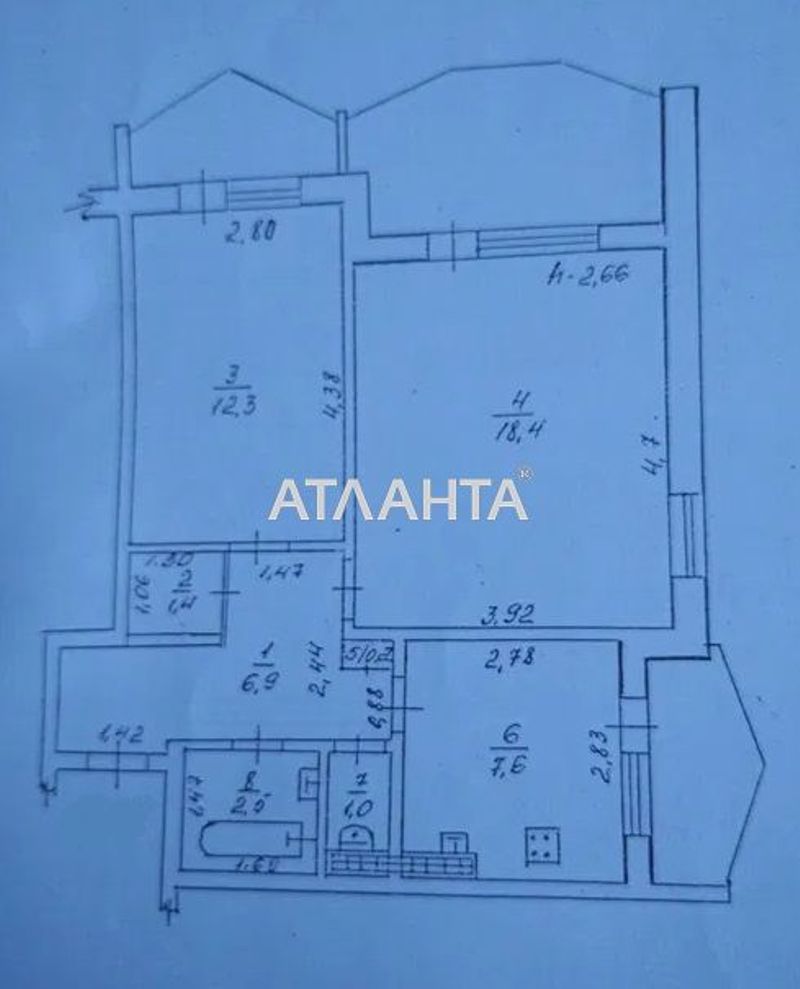 2-кімнатна квартира за адресою Глушко ак. Пр. (площа 56 м²) - Atlanta.ua - фото 2