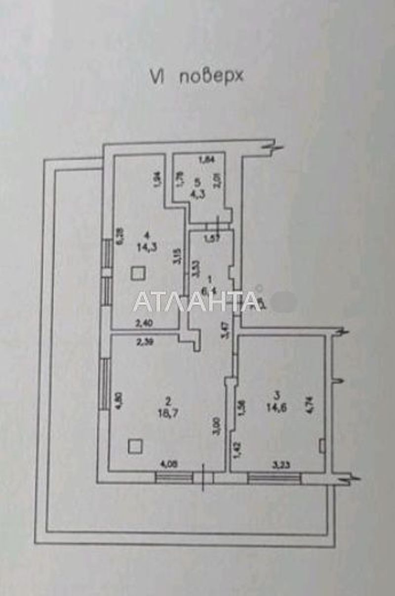2-комнатная квартира по адресу ул. Педагогическая (площадь 69 м²) - Atlanta.ua - фото 5