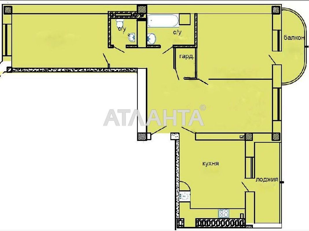 3-комнатная квартира по адресу ул. Школьная (площадь 87 м²) - Atlanta.ua - фото 16