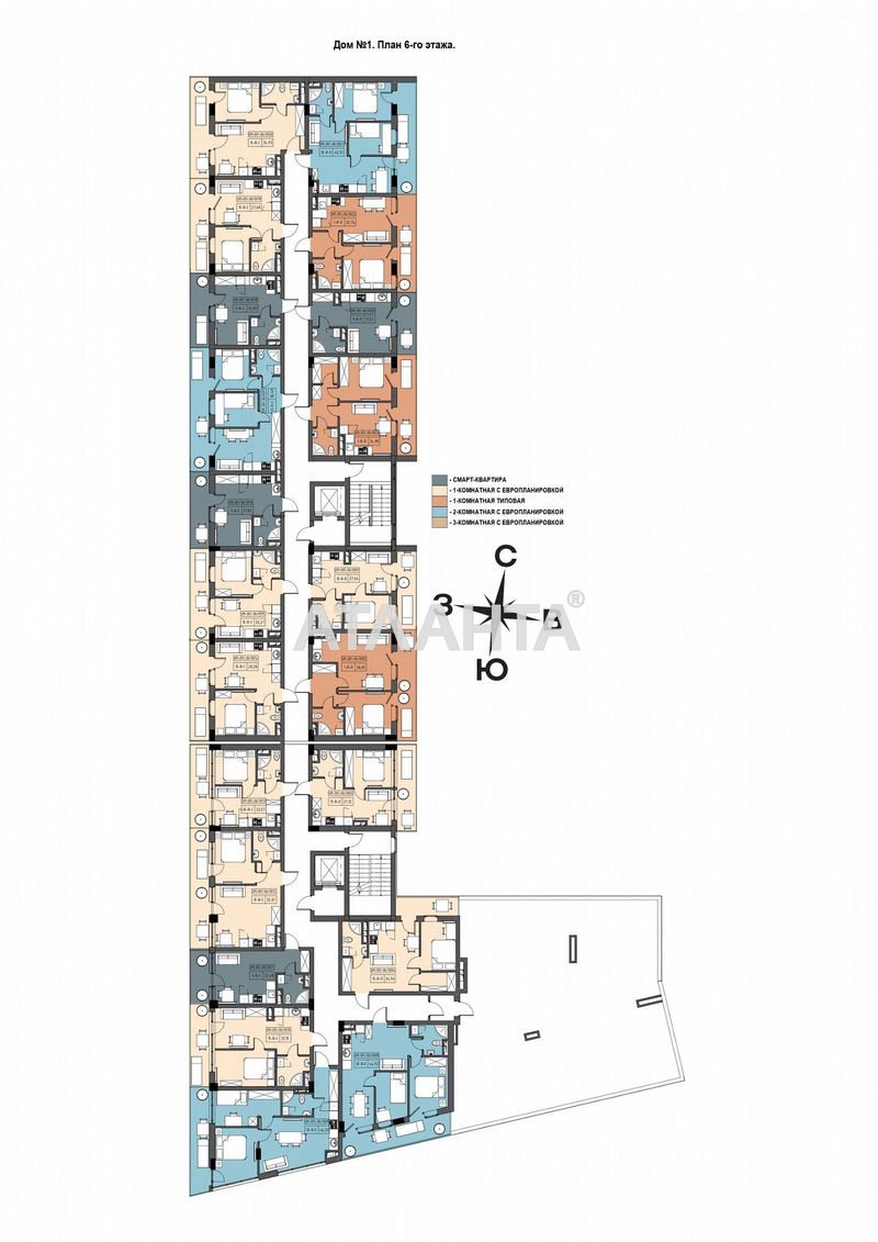 1-room apartment apartment by the address st. 7 km ovidiopolskoy dor (area 38,1 m²) - Atlanta.ua - photo 6