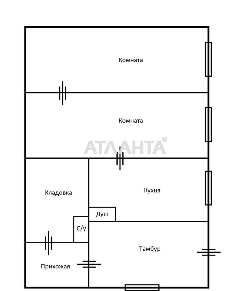 2-комнатная квартира по адресу ул. Черноморского Казачества (площадь 54 м²) - Atlanta.ua - фото 12
