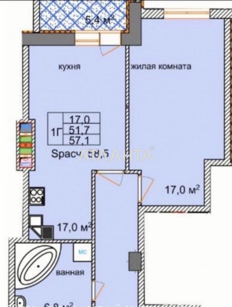 1-room apartment apartment by the address st. Fontanskaya dor Perekopskoy Divizii (area 60 m²) - Atlanta.ua - photo 12